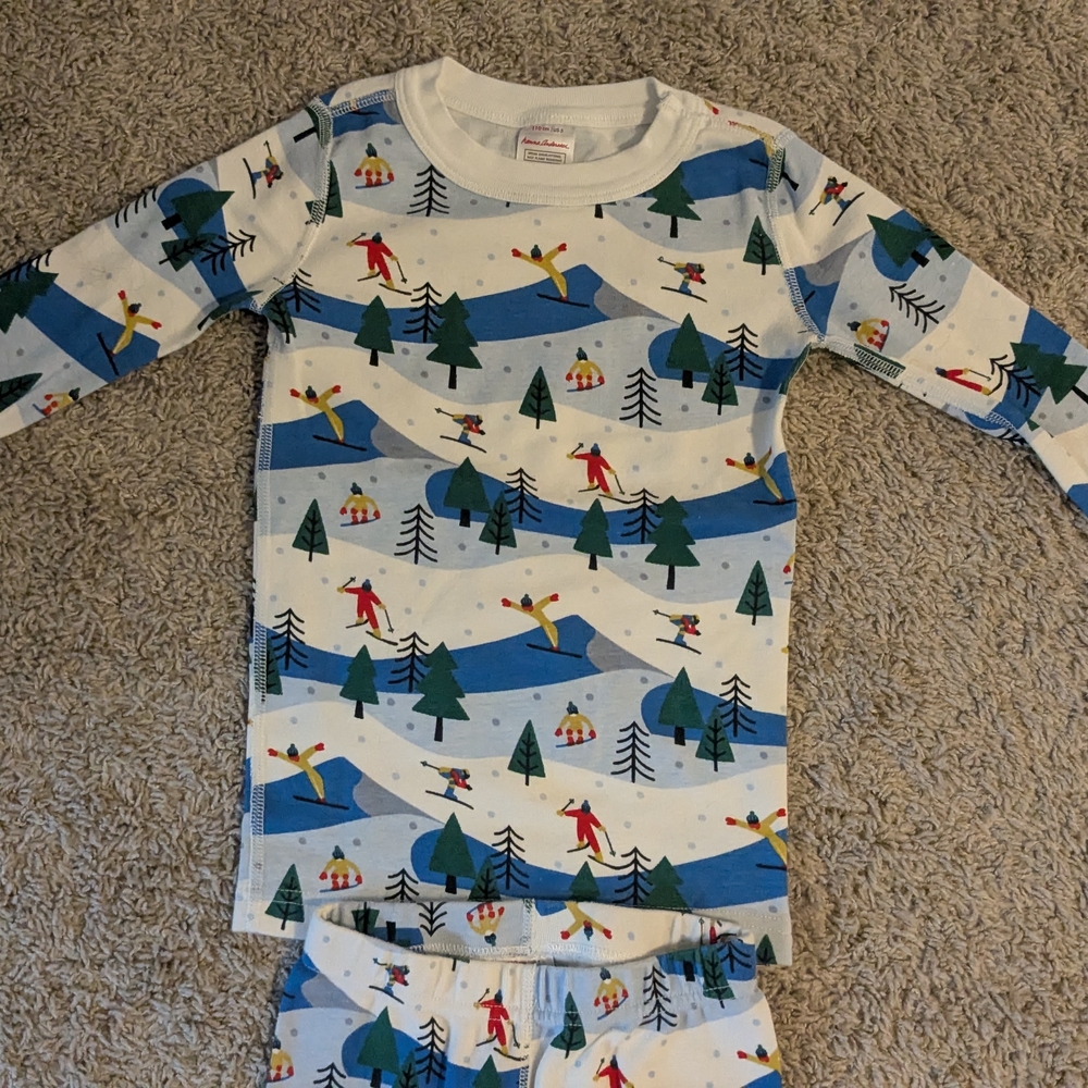 Hanna Andersson Multicolor Ski Adventure Pajama Set